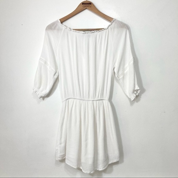 Lulus Boho Tassel Tie Front Peasant Blouse Size XS - Picture 8 of 16